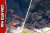 Drone footage shows massive warehouse fire in West Virginia