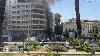 Video shows bomb rock Damascus hotel where French President Macron is staying during Syrian state visit
