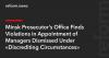 Minsk Prosecutor’s Office Finds Violations in Appointment of Managers Dismissed Under “Discrediting Circumstances”