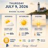 Rhode Island Weather for July 9, 2026