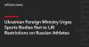 Ukrainian Foreign Ministry Urges Sports Bodies Not to Lift Restrictions on Russian Athletes