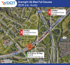 Overnight four-hour closures scheduled on I-64 west for new flyover and bridge construction
