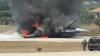 Greek F-16 Fighter Jet Bursts Into Flames After Emergency Landing in Zakynthos; Pilot Unharmed (Watch Video)