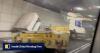 Driver loses control of truck in Central Kowloon Bypass, toppling goods and causing jam