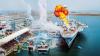 A Soviet Aircraft Carrier That Terrified NATO Now Hosts A Jet-Ski Stunt Show