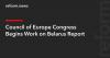 Council of Europe Congress Begins Work on Belarus Report