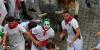 Bull Gores Runner In The Face During Spain's San Fermin Bull Run Festival
