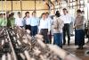 President U Min Aung Hlaing on inspection tour of Fire Services School, Yadanabon Teleport, Silk Filature Factory in PyinOoLwin
