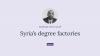 Syria’s degree factories