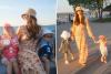 Paris Hilton shows off striking brunette look while enjoying Michigan cherry festival with her two kids
