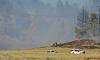 Grass Fire near Montana, Wyoming border