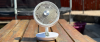 The Dimplex Rechargeable Cordless Desk Fan is a good go-anywhere fan, but you might want to play some music to drown out its drone