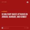 US military bases attacked in Jordan, Bahrain, and Kuwait