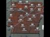 Arkansas Gets Brief Relief From July Cold Front Monday as Fort Smith Tops Out at 93 With Highs Staying Below Recent Triple Digit Heat