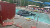 SUV plunges into swimming pool at Vermont resort, injuring children