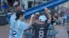 Shocking moment rival Argentina ultras fight EACH OTHER and hurl furniture before hugely fraught England semi final