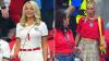 England star’s wife heads to World Cup semi-final in Burberry skirt as Wags make presence felt against Argentina