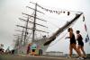 Tall-ship crews share impressions of Boston: stately parks, beautiful libraries, irresistible cop slide