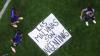 Argentina players wave 'The Falklands belong to us' banner in taunt to England after World Cup exit
