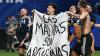 Man Utd star holds 'Falklands belong to us' banner with Argentina after England exit