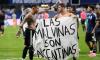 Argentina stars face nervous wait over potential ban for holding up 'Malvinas' banner after win over England as FIFA reveal they will 'decide further steps'