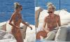 Roxy Jacenko shows off her revised boob job and incredible figure in a bikini while relaxing on a yacht in Italy with her billionaire husband Oliver Curtis and their children
