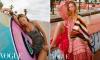 Lila Moss poses in slinky, silver mini dress for Vogue Spain as she reveals childhood memories of hanging out with mum Kate and Amy Winehouse backstage at festivals