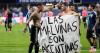 Argentina fan used bedsheets and £7 pot of paint to make Falklands banner