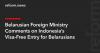 Belarusian Foreign Ministry Comments on Indonesia’s Visa-Free Entry for Belarusians