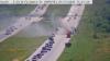 WATCH: Charter bus catches fire on I-35 near Des Moines metro