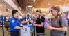 Students navigate Portland International Airport blindfolded to understand traveling while visually impaired