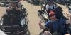 Music star Alex Warren rides the go-karts at the North Dakota State Fair