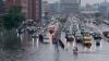 Severe flash flooding and thunderstorms batter NYC leaving cars and streets submerged just hours before World Cup final