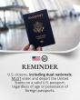 U.S. Dual Nationals Must Enter and Depart U.S. Using U.S. Passport; May Not Use Foreign Passport For ESTA
