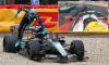 George Russell OUT of the Belgian Grand Prix after collision with Lewis Hamilton in chaotic first lap