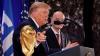 President Donald Trump makes an entrance for World Cup final.