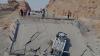 British military says a ship is ablaze in the Strait of Hormuz near the coast of Oman.