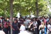 Protesters Throw Eggs at Ministers’ Official Vehicles Outside Albanian Parliament