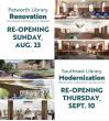 “DC Public Library will soon celebrate the reopening of two neighborhood libraries that have been closed for renovation and modernization.” Petworth and the Southeast Library!!