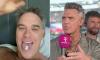 Robbie Williams pokes fun at viral World Cup moment after fans saw 'white substance falling on microphone' live on TV