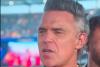 Robbie Williams addresses World Cup final TV incident after white object falls from mouth