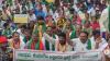 Broom-wielding women farmers foil land survey as resistance to Bangalore expansion intensifies 