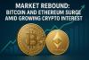 Market Rebound: Bitcoin and Ethereum Surge Amid Growing Crypto Interest