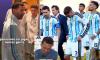 Unseen footage of Lionel Messi's bizarre World Cup final pep talk goes viral as he tells upset Argentina stars to 'relax and forget everything' moments before kick-off