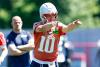 How did Patriots quarterback Drake Maye spend his offseason?