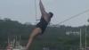 Horror moment cruise passenger suffers eye-watering intimate injury on rope swing before she’s airlifted off ship