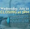Mississippi Aquarium to close early Wednesday due to Tropical Storm Bertha