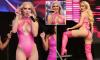 Heidi Montag flaunts her jaw-dropping figure in a VERY revealing leotard as she performs her pop hits after husband Spencer Pratt's election loss