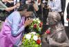 President Murmu unveils bust of Mahatma Gandhi in North Macedonia