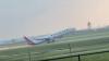 Sparks fly from cargo plane as it ‘tail skids’ while landing at airport